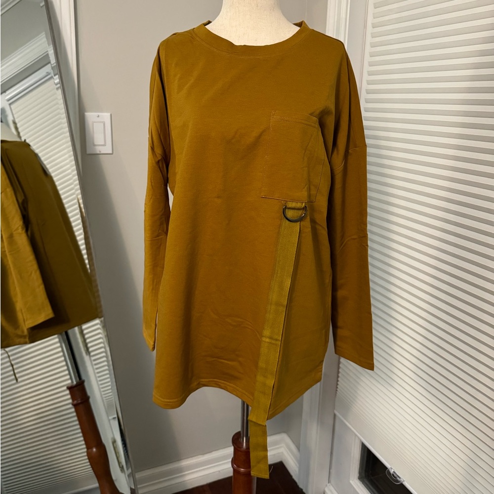 Very J | Dark Mustard Long Sleeved T-Shirt | Small